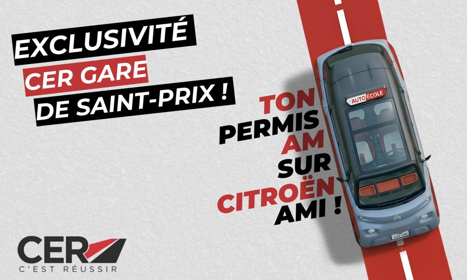 Permis AM Citroen AMI - CER Gare de Saint-Prix